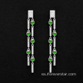 Color verde helado jadeite gots aretes joyas